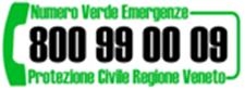 Numero verde Protezione civile: 800990009